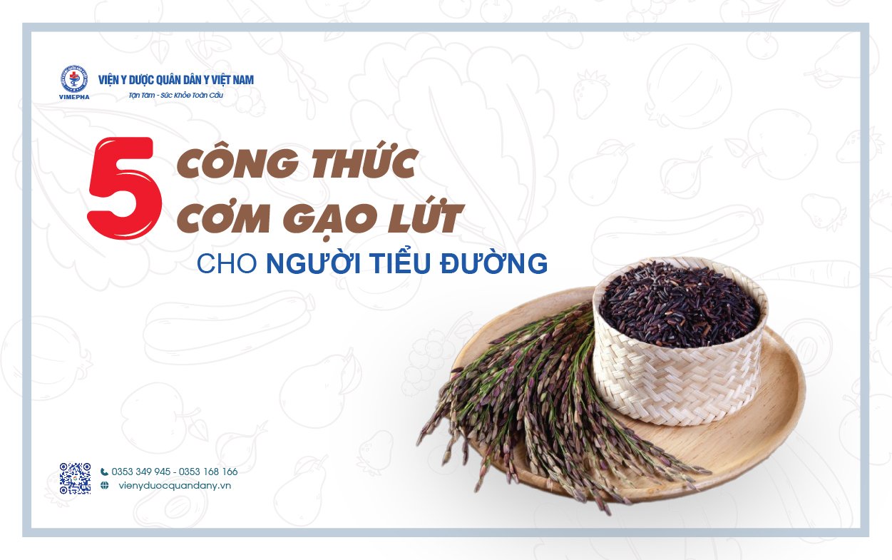 5 công thức cơm gạo lứt cho người tiểu đường