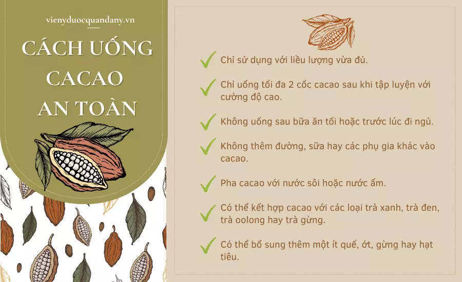 Cách uống cacao an toàn