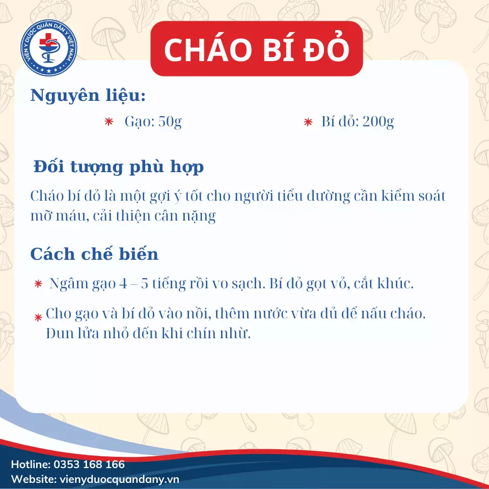 Cháo bí đỏ
