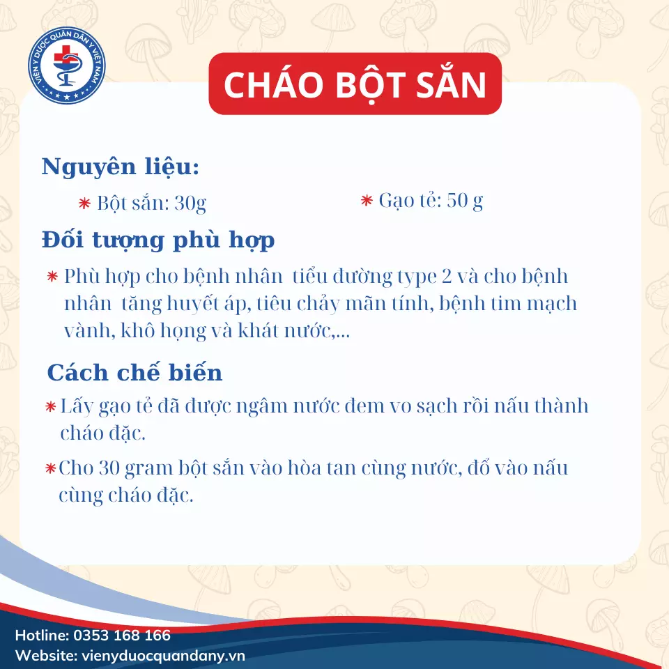 Cháo bột sắn