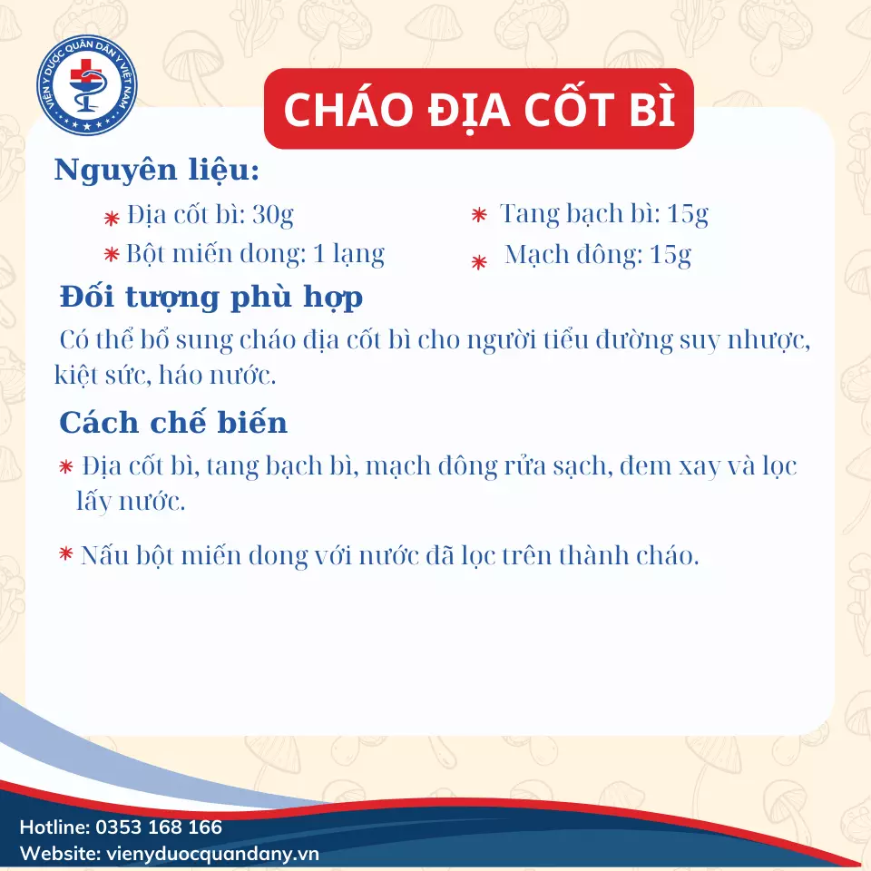 cháo địa cốt bì