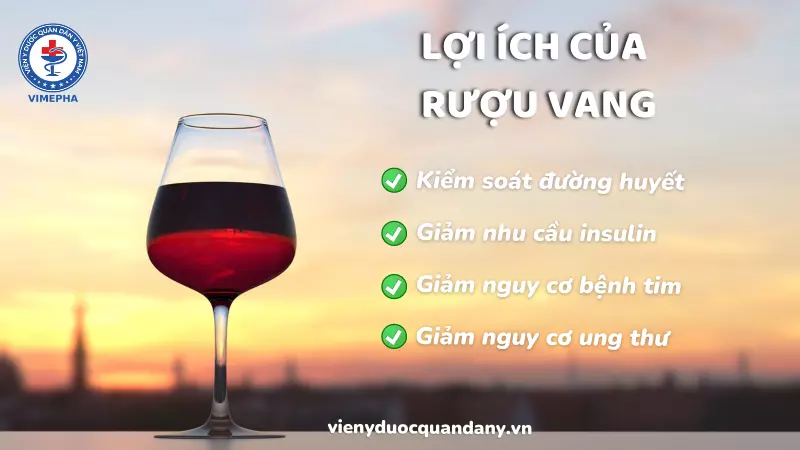 một số lợi ích của rượu vang