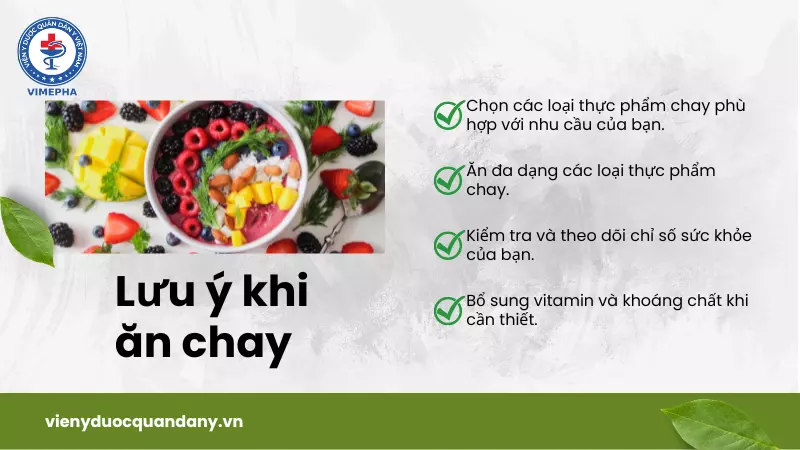 Một số lưu ý khi ăn chay