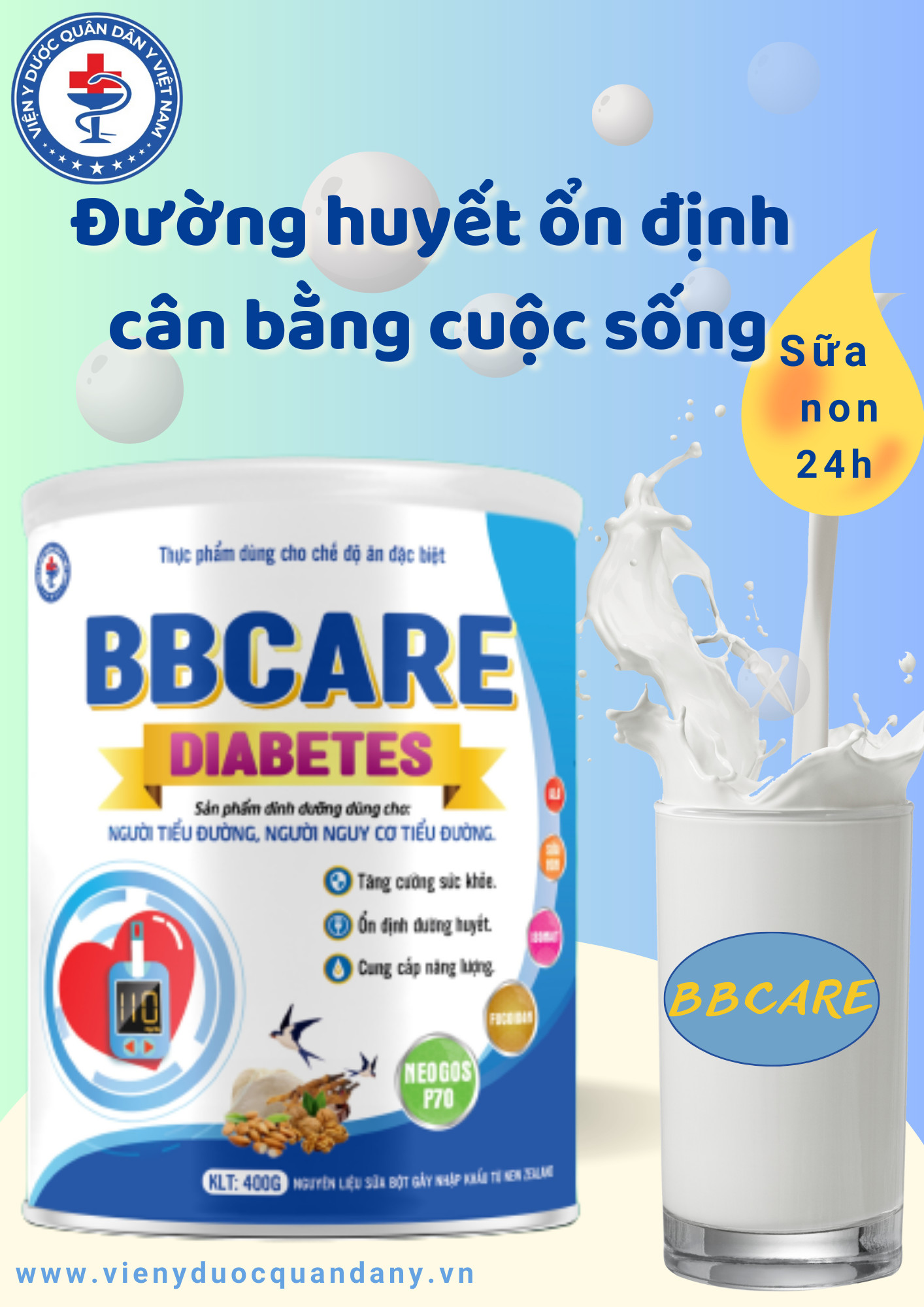 Sữa tiểu đường BBCare giúp duy trì ổn định đường huyết