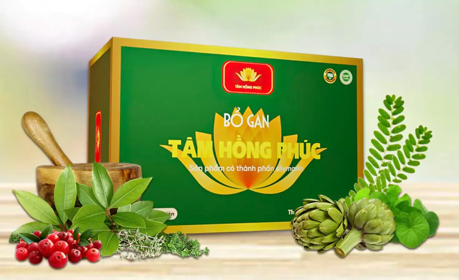 Thực phẩm hỗ trợ bổ gan Tâm Hồng Phúc