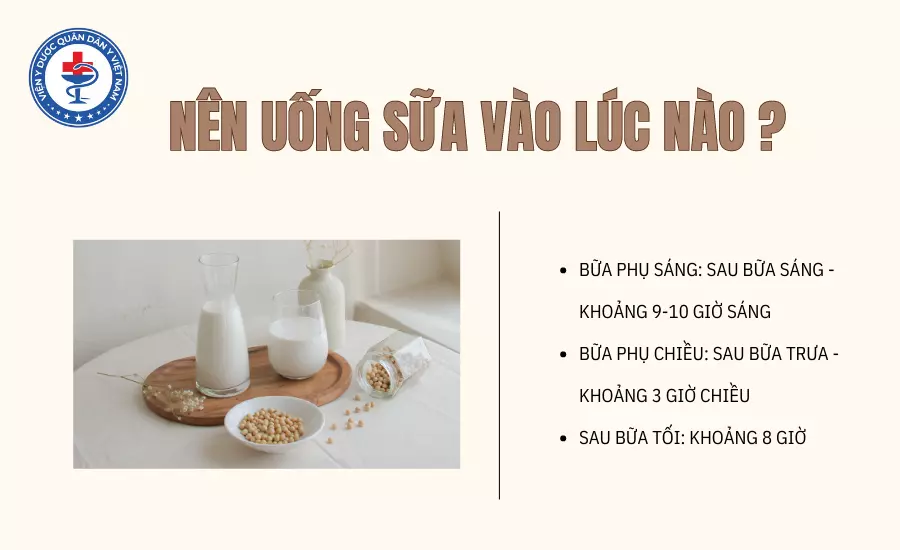 Uống sữa vào lúc nào